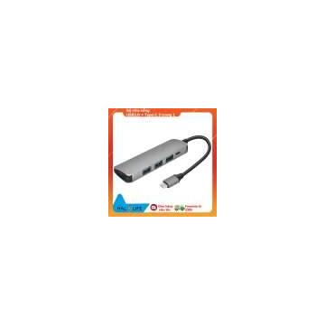ACASIS USB Hub 3.0 Tốc độ cao 7 cổng USB 3.0 Hub Splitter Bật / Tắt với Bộ chuyển đổi nguồn EU / US cho máy tính xách tay MacBook