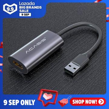 ACASIS - HD31  Mini HDMI Video Capture Card USB 2.0 HDMI Video Record Box for PS4 Game DVD Camcorder HD Camera Recording Live Streaming