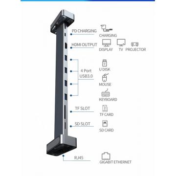 Ổ Cắm Máy Tính Xách Tay ACASIS, Cổng Type C Sang USB 3.0, Đầu Đọc Thẻ SD HDMI, Sạc PD Cho Win 7/8/10/XP, 32Bit Mas OS Pro