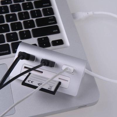 Ổ Cắm USB 3.0 Acasis, Đầu Đọc Thẻ Tốc Độ Cao Bằng Nhôm 3.0, Giao Diện Nguồn, Đầu Đọc Thẻ TF SD CF, Máy Tính Cá Nhân iMac Cho Macbook
