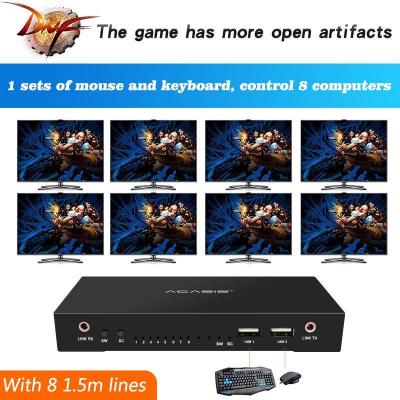 Acasis Bộ Đồng Bộ 8 Cổng DNF Game Dungeon Và Chiến Binh Bộ Điều Khiển Đồng Bộ Hóa Chuột Và Bàn Phím USB Đa Mở 1 Điều Khiển 8 Công Tắc Mở Gạch Tám Cổng KVM