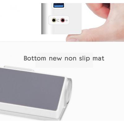 HUB Chia USB Hợp Kim Nhôm Acasis HS0047, Cổng USB 2.0 3.0 Tốc Độ Cao, 4 Cổng Có Micro Âm Thanh Cho Máy Tính Macbook