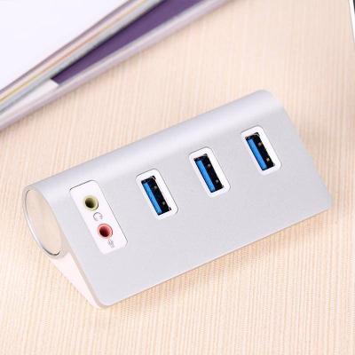 HUB Chia USB Hợp Kim Nhôm Acasis HS0047, Cổng USB 2.0 3.0 Tốc Độ Cao, 4 Cổng Có Micro Âm Thanh Cho Máy Tính Macbook