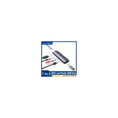 Ổ Cắm Chuyển Đổi Acasis USB HUB Type-C, Vỏ Hợp Kim Nhôm Đa Giao Diện, Có Cổng Cung Cấp Điện